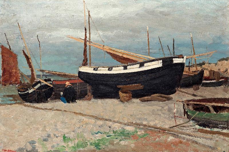 George Willison Boats on the shore